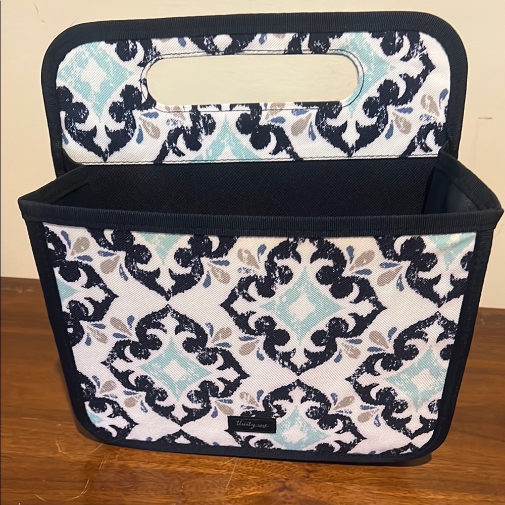 Thirty-One Navy and White Bin